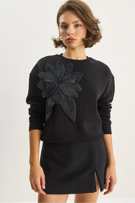 Accessoire Gedetailleerd Lange Mouw Crewneck Sweatshirt - Image 2