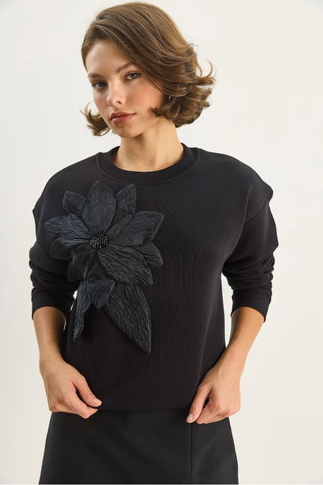 Accessoire Gedetailleerd Lange Mouw Crewneck Sweatshirt - Image 3