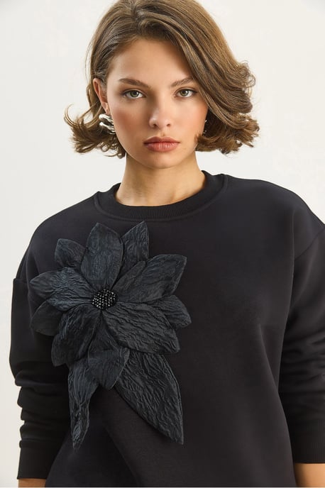 Accessoire Gedetailleerd Lange Mouw Crewneck Sweatshirt - Image 5