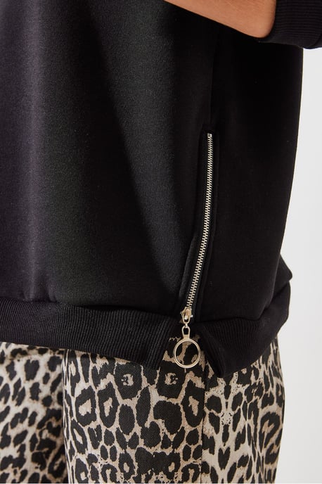 Sweater met Ritsdetail en Ronde Hals - Image 4