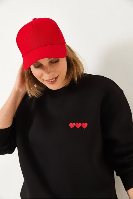 Geborduurd Crew Neck Relaxed Fit Sweatshirt - Image 4