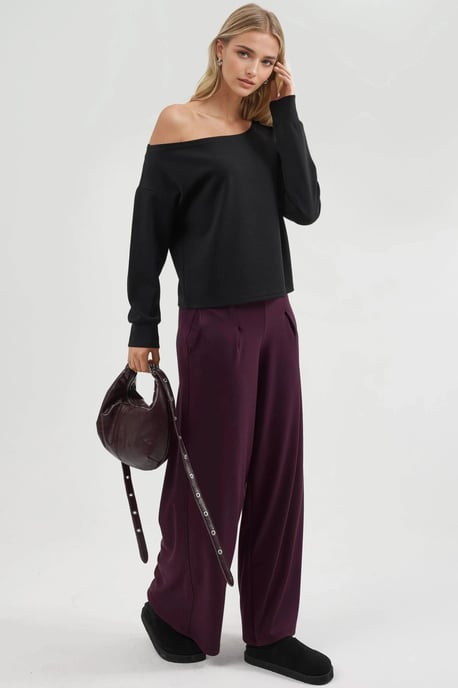 Asymmetrische Kraag Relaxed Fit Sweatshirt - Image 5