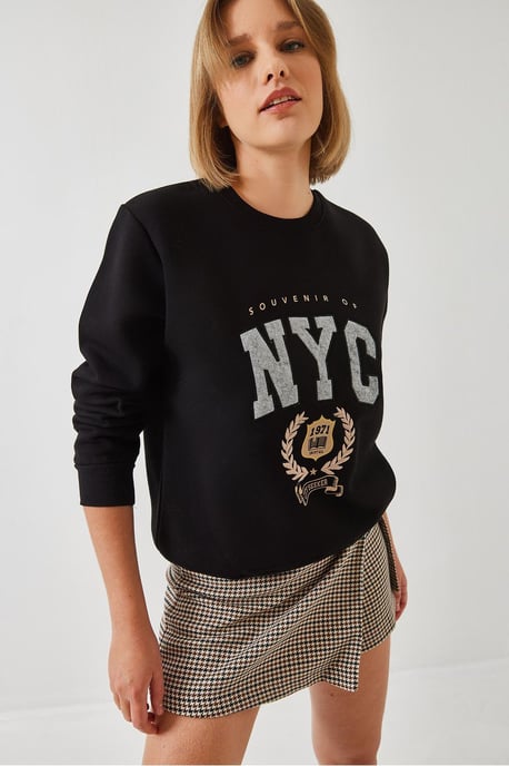 Geborduurde Ronde Hals Katoenen Sweatshirt - Image 4