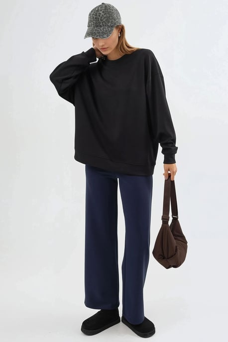 Ontspannen Pasvorm Crewneck Gebreide Sweater - Image 5