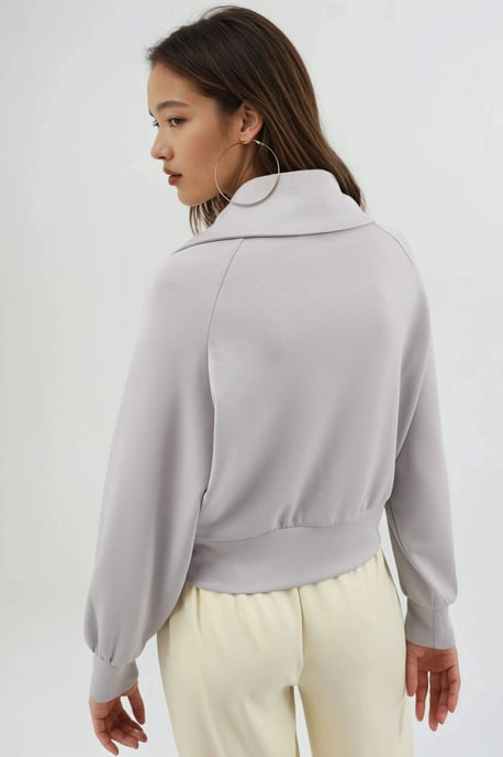 Relaxed Fit Zippered Sweatshirt - Image 3
