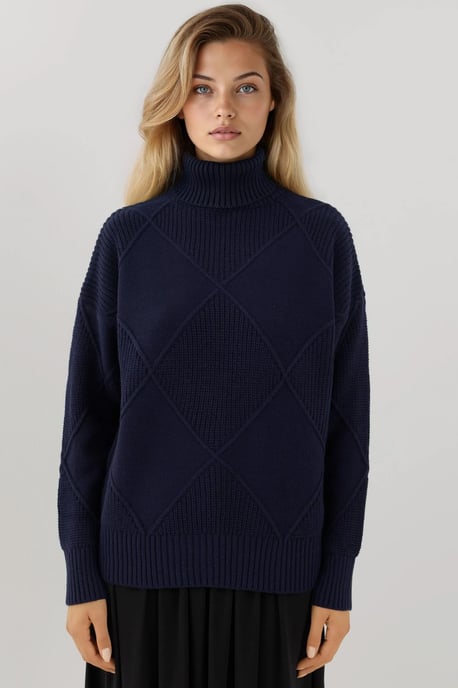 Turtleneck Knit Sweater - Image 2