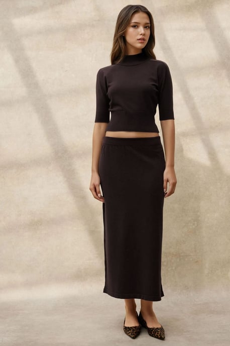Structuur Turtleneck Crop Trui - Image 4