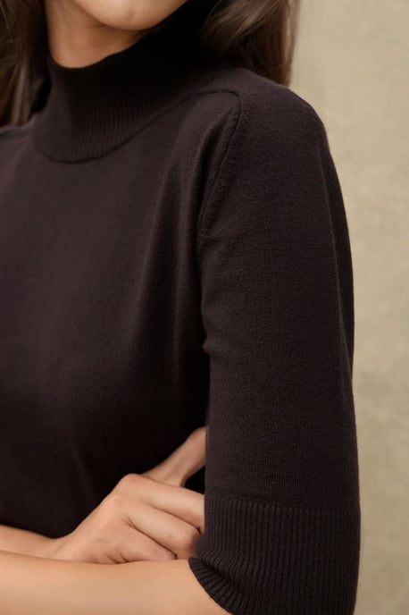 Structuur Turtleneck Crop Trui - Image 6
