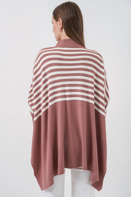Slit Detailed Half Turtleneck Loose Sweater - Image 6