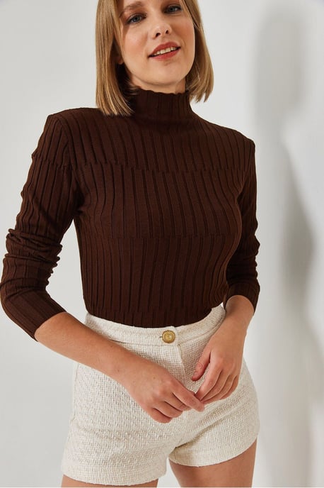 Gefitte Ribbeld Turtleneck Trui - Image 3