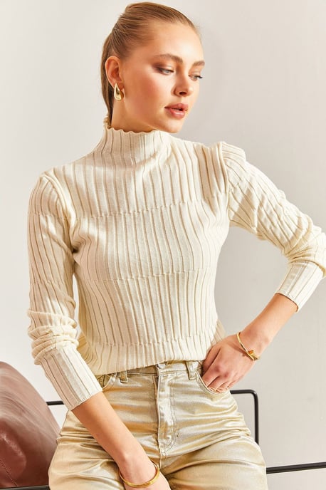 Gefitte Ribbeld Turtleneck Trui - Image 4