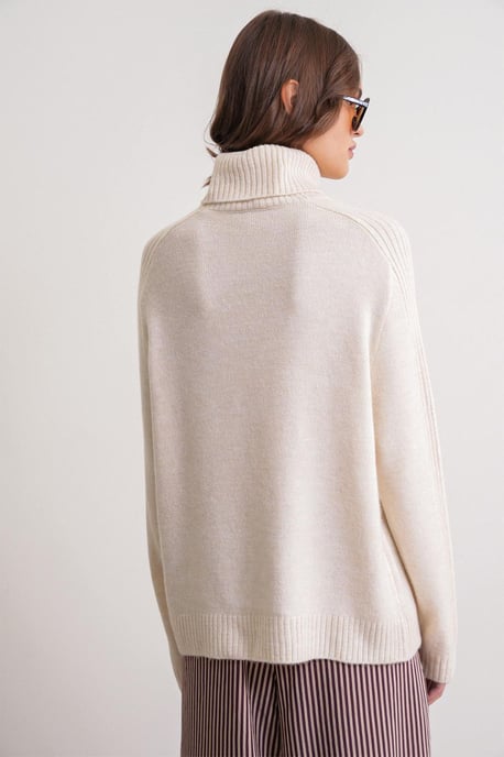 Losse Fit Turtleneck Brei Sweater - Image 6
