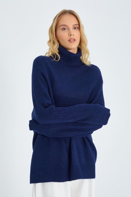 Losse Pas Turtleneck Brei Trui - Image 5