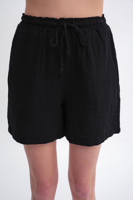 Hoge Taille Textuur Katoenen Shorts - Image 6
