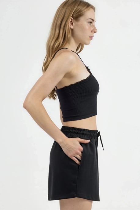 Elastische Taille Modal Shorts met Pocketen - Image 3
