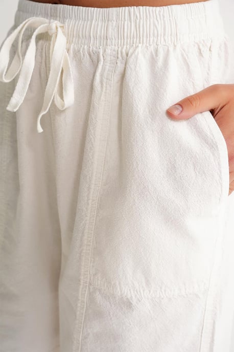 Hoge Taille Katoenen Touw Mini Shorts - Image 6