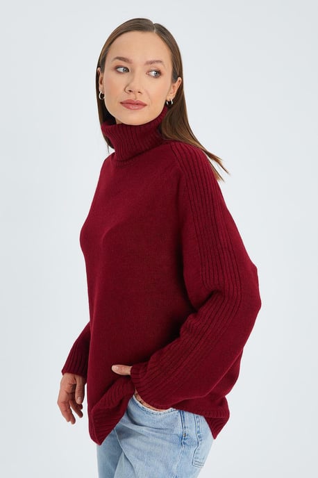 Losse Pas Turtleneck Breiwoltrui - Image 2