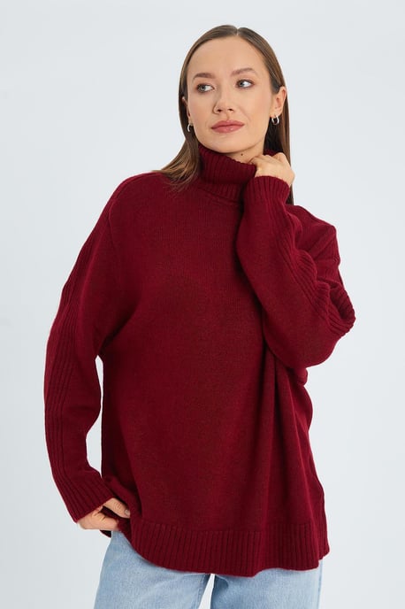 Losse Pas Turtleneck Breiwoltrui - Image 3