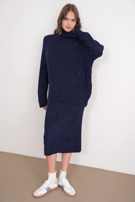 Oversized Ribbels Turtleneck Trui - Image 2