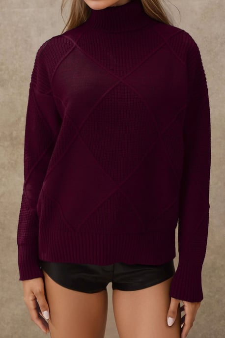 Turtleneck Knit Sweater - Image 2