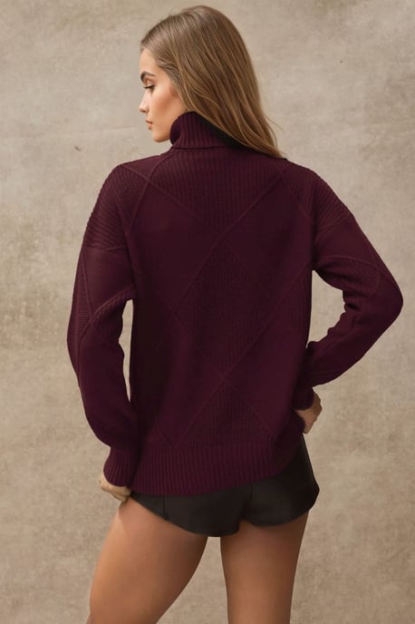 Turtleneck Knit Sweater - Image 3