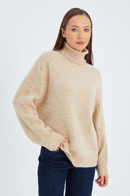 Losse Pas Turtleneck Gebreide Trui - Image 3
