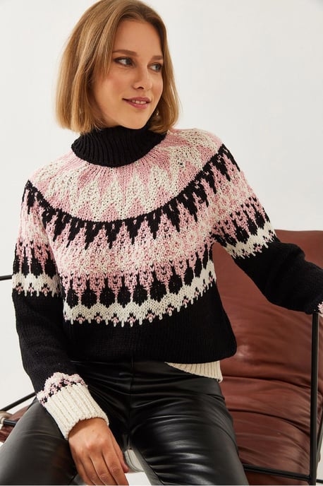 Coltrui met jacquard breiwerk - Image 3