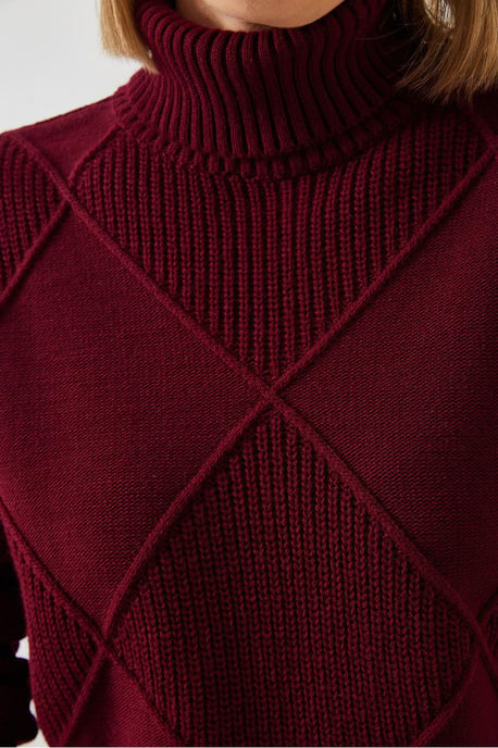 Textured Turtleneck Sweater - Image 2
