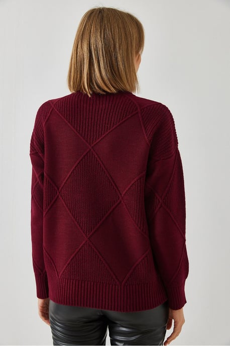 Textured Turtleneck Sweater - Image 3