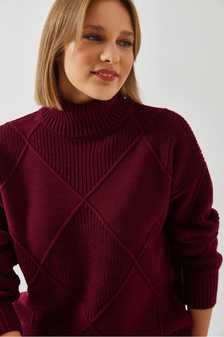 Textured Turtleneck Sweater - Image 4