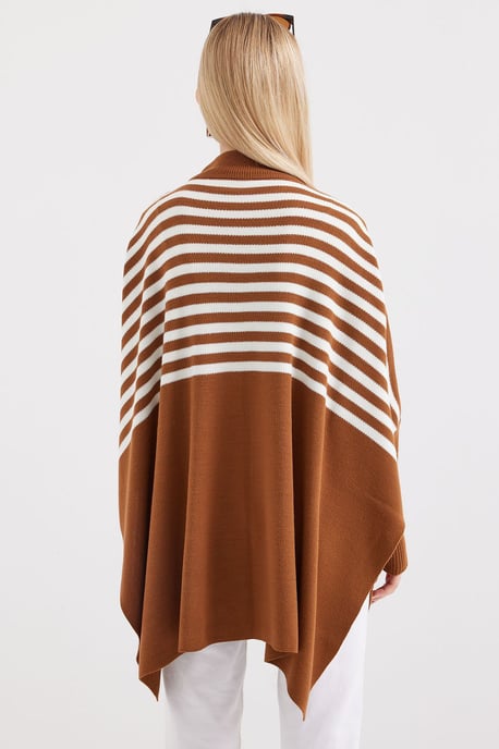 Slit Detailed Half Turtleneck Loose Sweater - Image 6