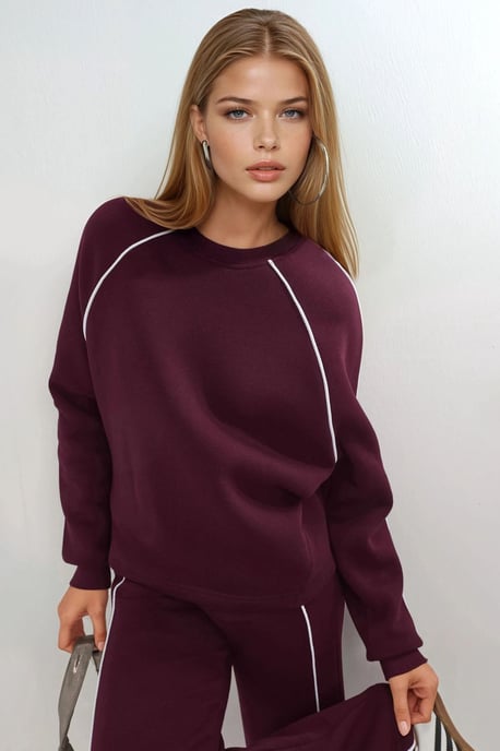 Contrasterende Banden Lange Mouw Sweatshirt - Image 1
