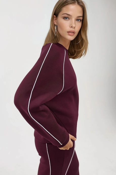 Contrasterende Banden Lange Mouw Sweatshirt - Image 3