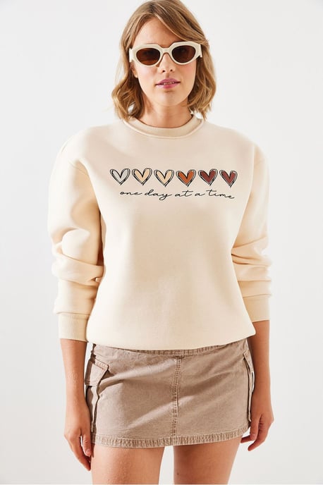 Hartpatroon Ronde Hals Sweatshirt - Image 3
