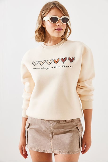 Hartpatroon Ronde Hals Sweatshirt - Image 4