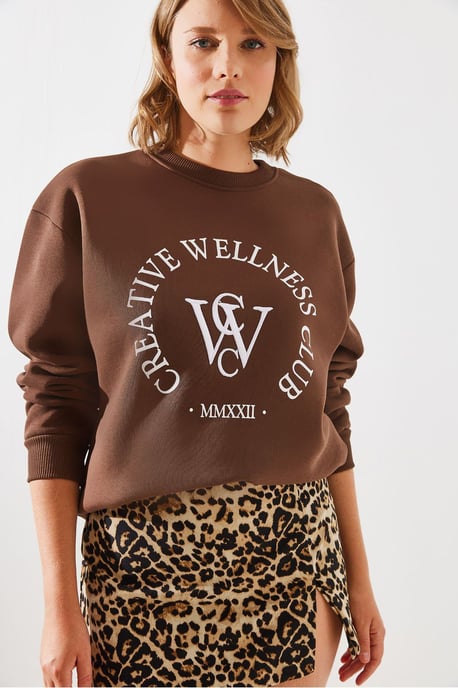 Crewneck Katoenen Sweatshirt met Motto-print - Image 2