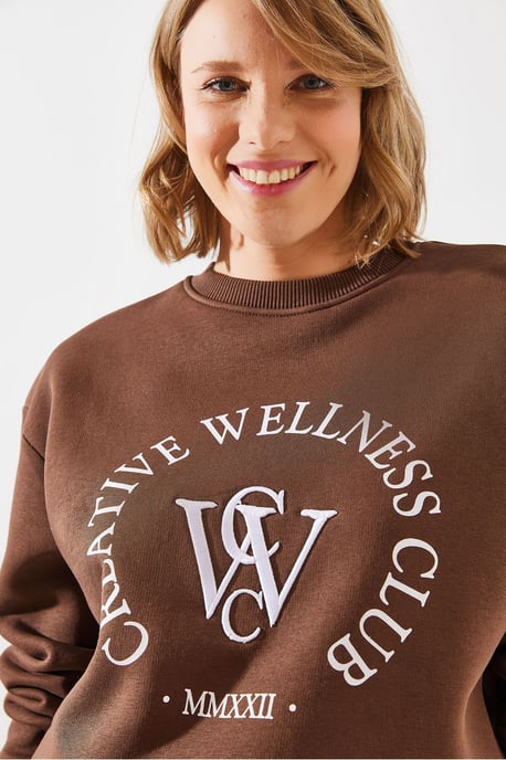 Crewneck Katoenen Sweatshirt met Motto-print - Image 3