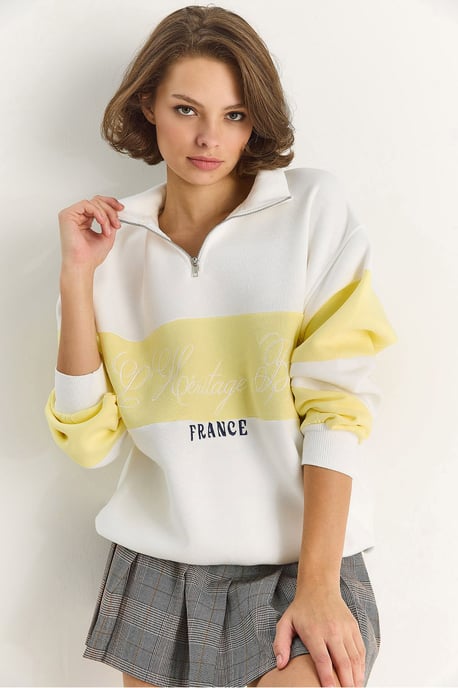 Gedrukt Relaxed Fit Polo Sweatshirt - Image 3