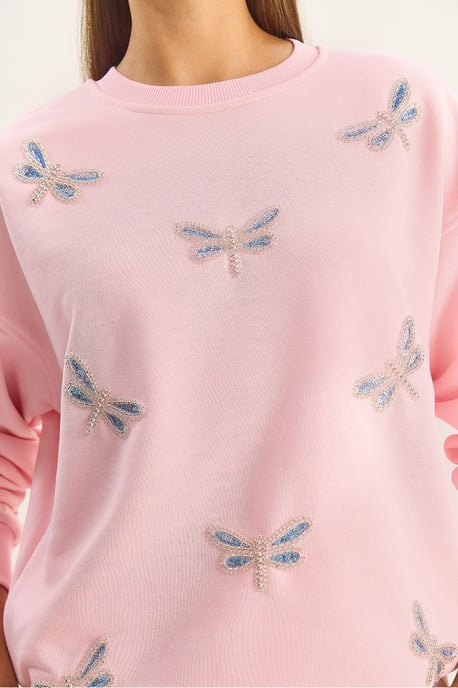 Libelle Geborduurde Crew Neck Sweatshirt - Image 5