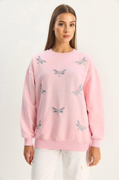 Libelle Geborduurde Crew Neck Sweatshirt - Image 6