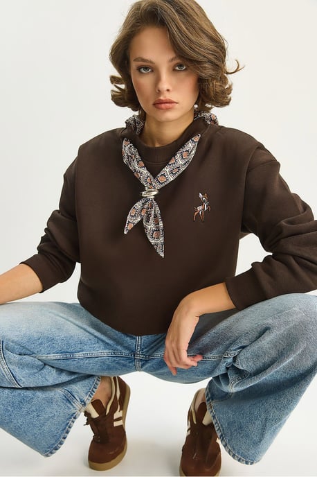 Geborduurd Crew Neck Sweatshirt - Image 4