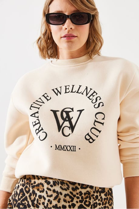 Crewneck Katoenen Sweatshirt met Motto-print - Image 3