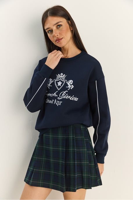 Ronde Hals Geborduurd Sweatshirt - Image 5