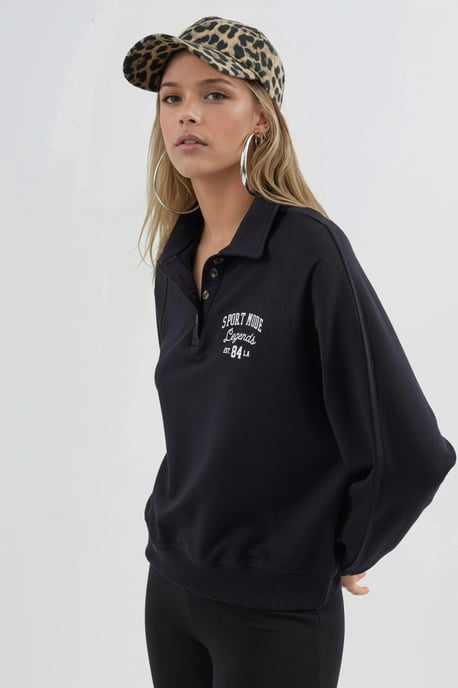 Polokraag Langemouw Relaxed Fit Sweatshirt - Image 2