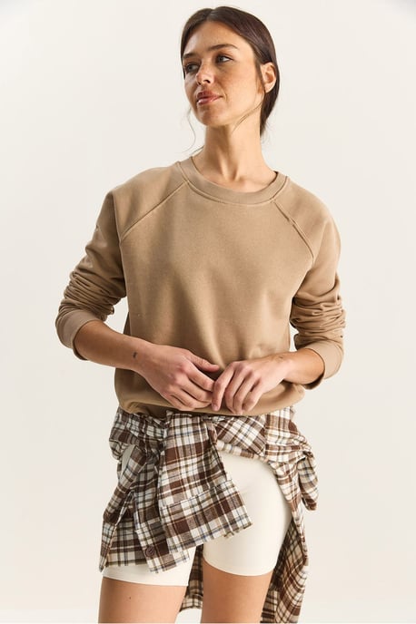 Losse Pasvorm Crew Neck Gebreide Sweatshirt - Image 5