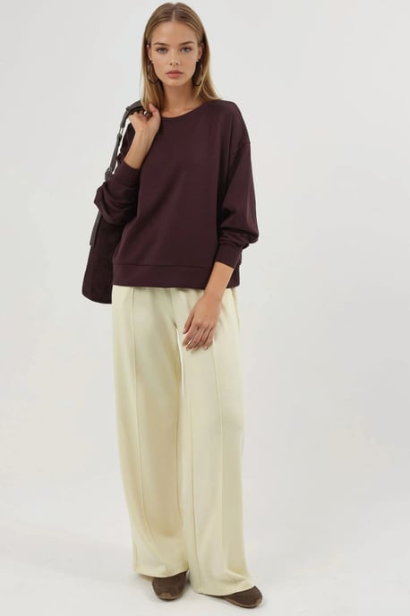 Avslappnad passform Crew Neck Modal Sweatshirt - Image 4
