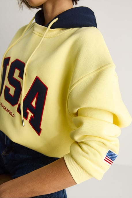 Gewatteerde Oversized Bedrukte Sweatshirt met Kap - Image 3