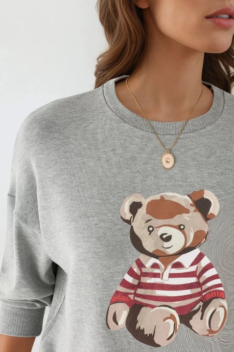 Printed Crew Neck Long Sleeved Sweatshirt - Image 5