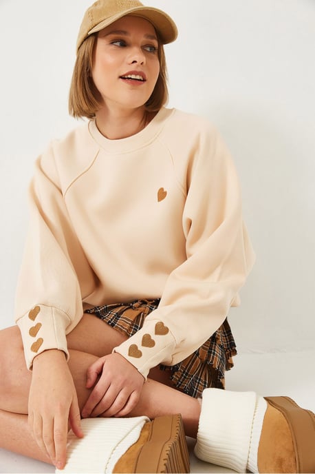 Geborduurd Sweatshirt met Ronde Hals en Lange Mouwen - Image 4