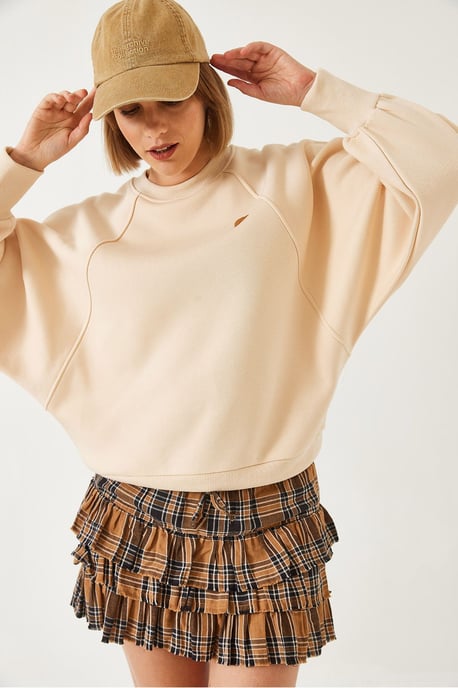Geborduurd Sweatshirt met Ronde Hals en Lange Mouwen - Image 6